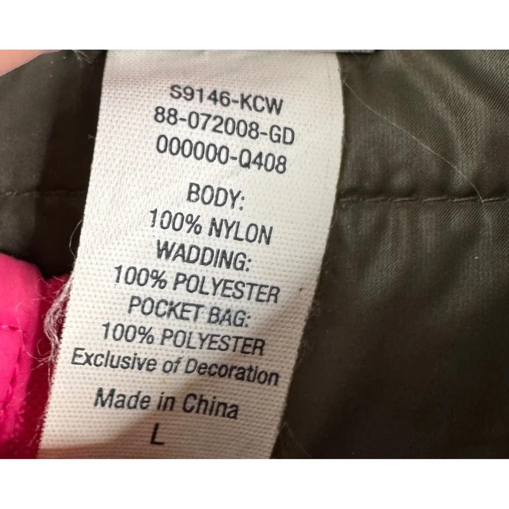 Champion Puffer Vest Womens Sz  L Pink Sleeveless Zip Front Lightweight Layering - Picture 5 of 8